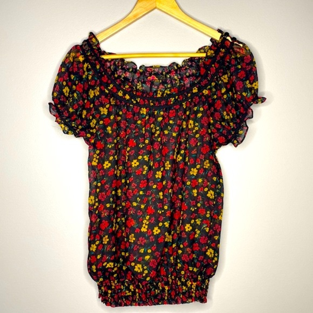 Floral Sheer‎ Blouse